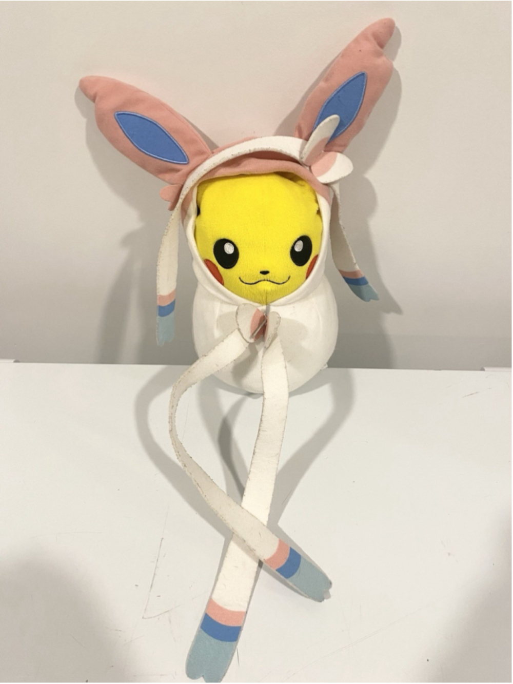 2017 Banpresto Pokémon Pikachu Sylveon Nebukuro Large Plush Japan 11”